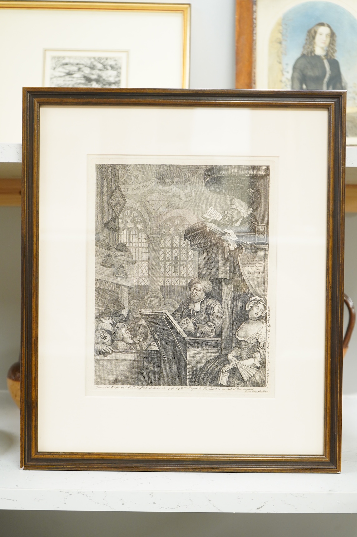 After William Hogarth (1697-1764), ‘The Sleeping Congregation’, published October 26 1736, retouched and improved April 21 1762, satirical etching, 27 x 21cm